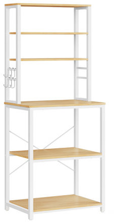 Vasagle Kuchynský regál CUSTOM 167 cm, bielo-hnedý