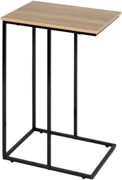 ModernHome BJ403066BT Mobilný odkladací stolík s kovovým rámom, béžový