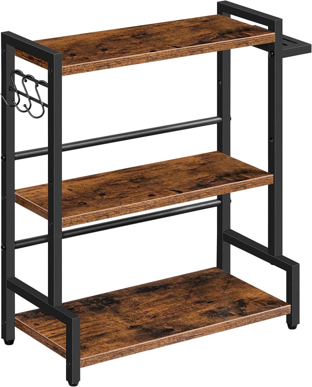 Vasagle Noby Stolný kuchynský regál 43 cm hnedo/čierny