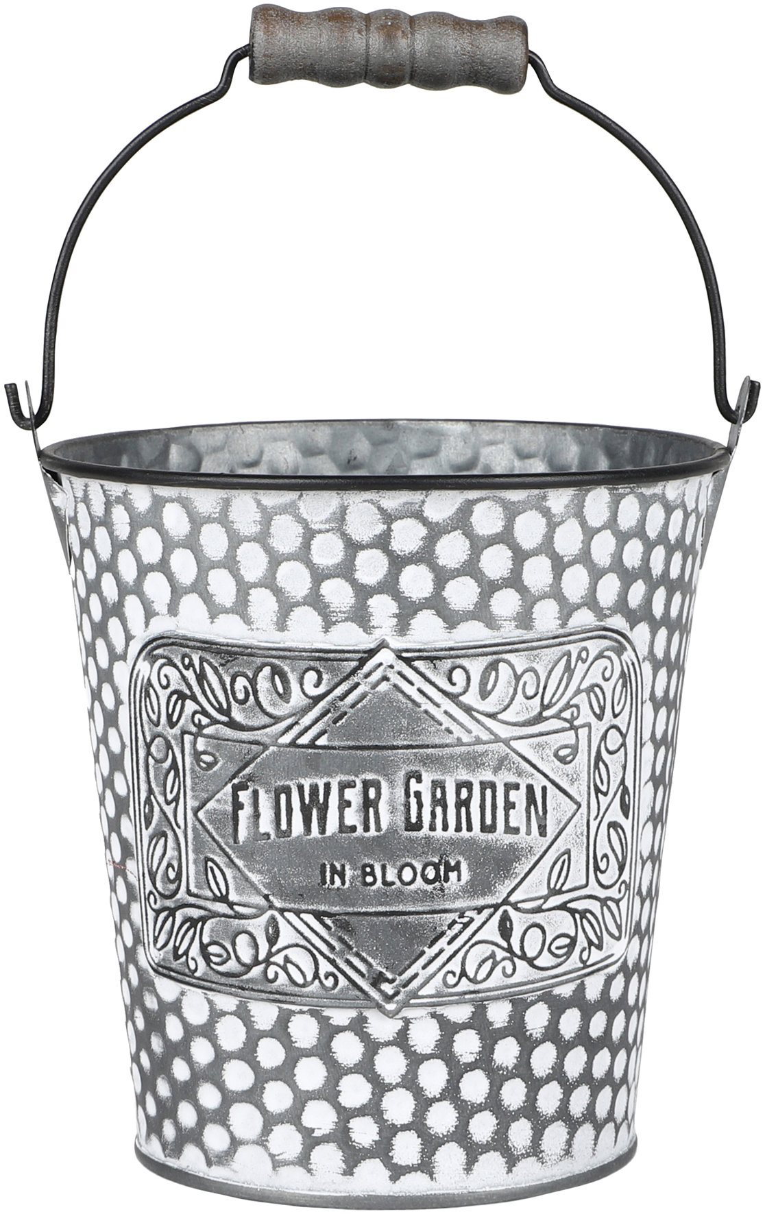 DOCHTMANN Kvetináč Flower Garden vedro 12,5 × 14 cm, kov
