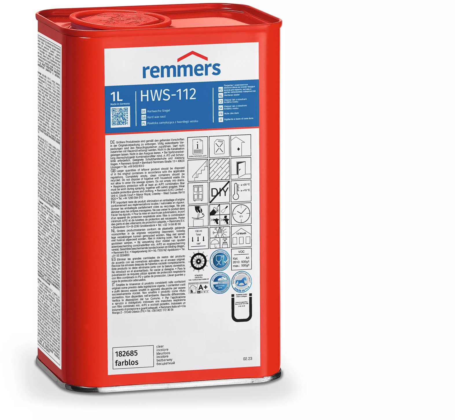 Remmers HWS 112 Tvrdý vosk bezfarebný, 1 l