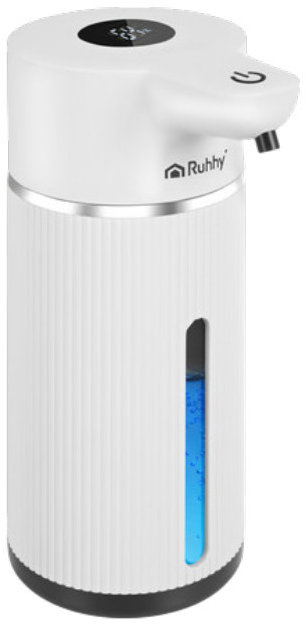 Ruhhy 27653 Bezdotykový dávkovač mydla 420 ml, LED, USB-C, biely