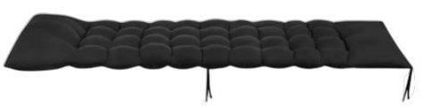 Gardlov 27635 Prešívaný vankúš na záhradné ležadlo 180 × 56 × 9 cm, čierny