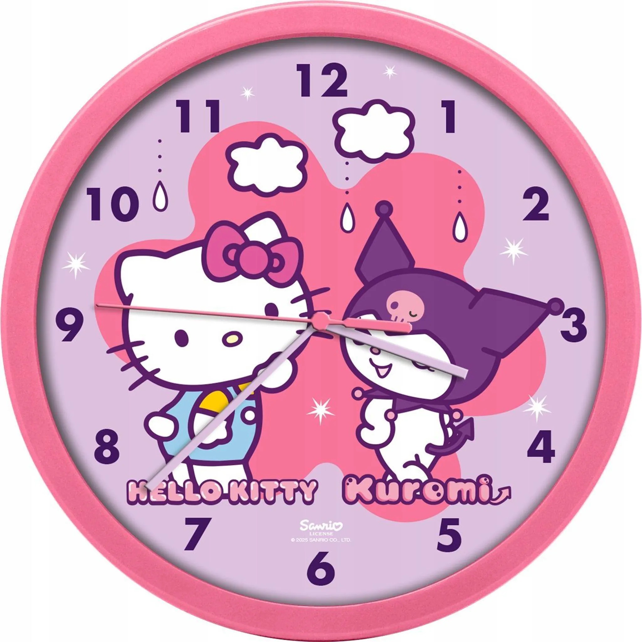 Sanrio Nástěnné hodiny 24 cm - Hello Kitty