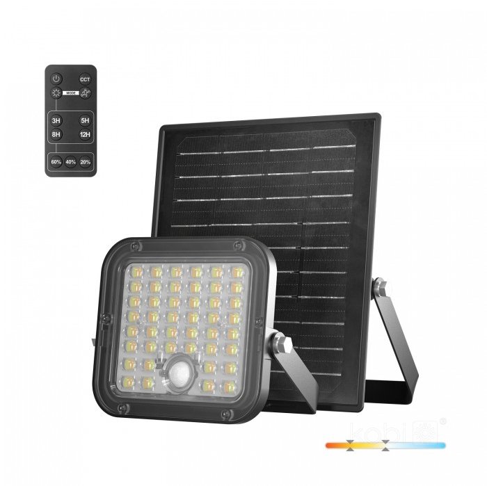 KOBI Light Solárny reflektor s pohybovým snímačom MHCS 10 W 2CCT