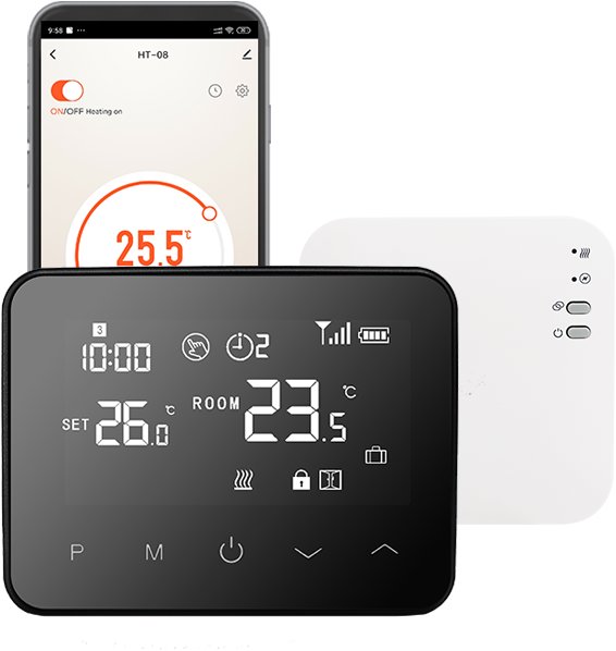 Designo Bezdrôtový WiFi Termostat WBW2black