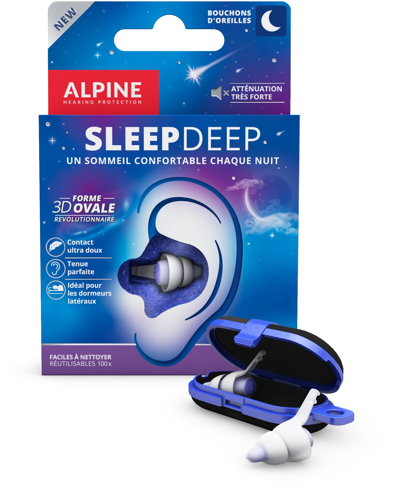 Alpine SleepDeep - špunty do uší, vel. S