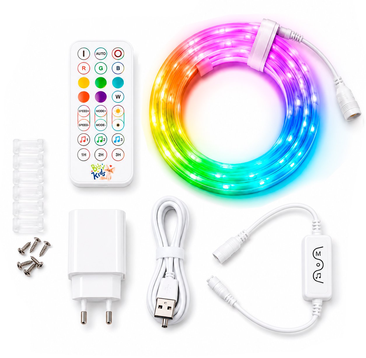 BusyKids Silikonový RGBIC LED pásek 1,5 m