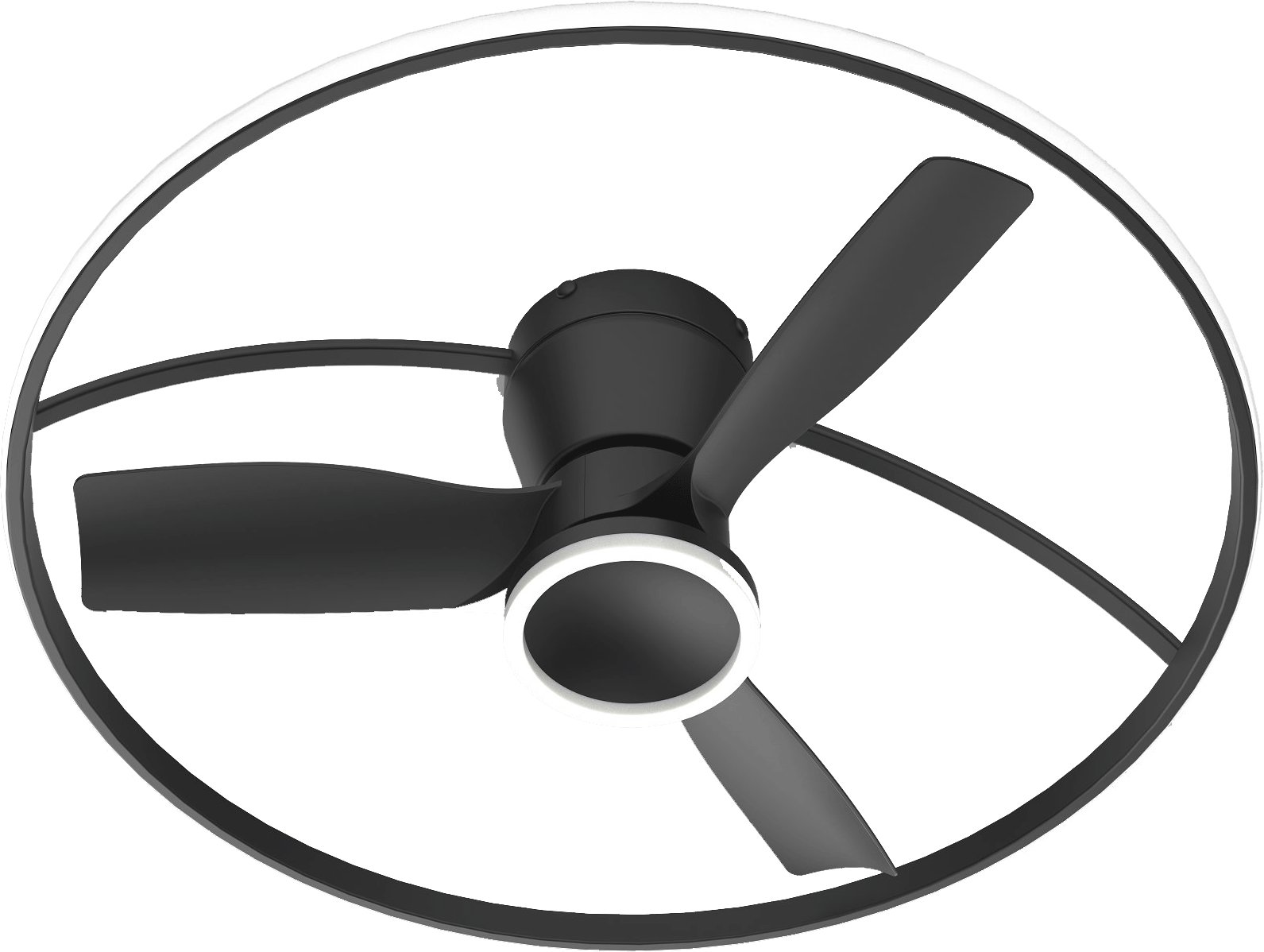 Fulgur THORA BLACK LED 50 W stropné osvetlenie s ventilátorom