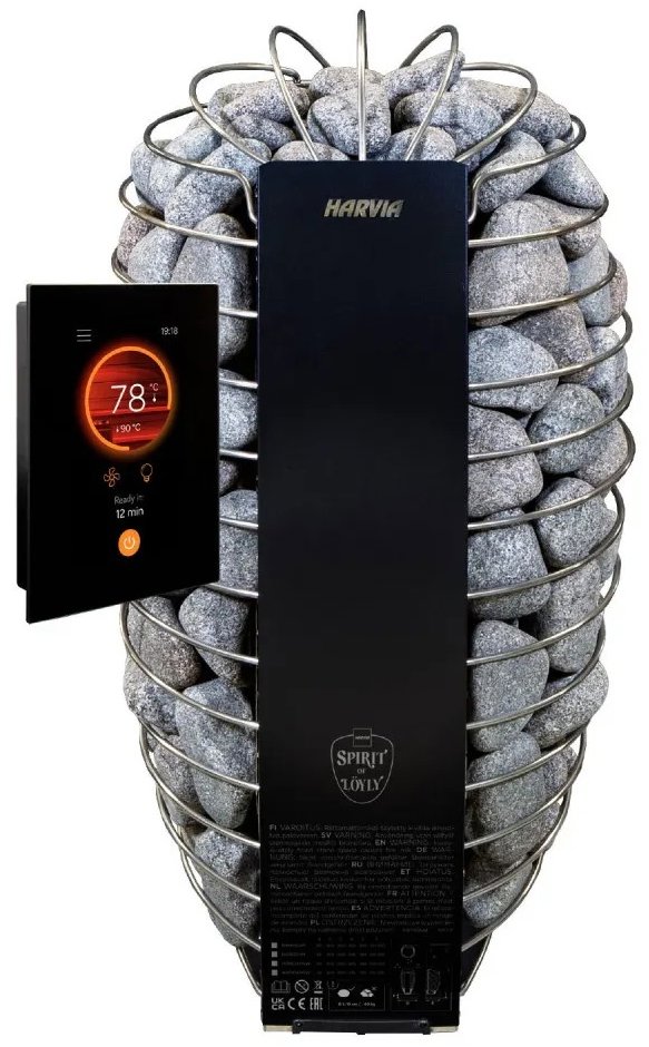 Harvia Spirit pec do sauny elektrická SP90FC 9,0 kW WiFi čierna