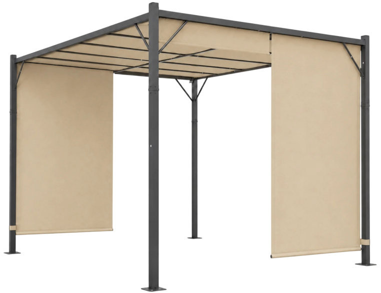 MultiGarden DN-FG-362 Zahradní pergola s bočními roletami 3 × 4 m, béžová