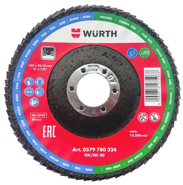 WÜRTH Lamelový brúsny kotúč 115 mm, G40