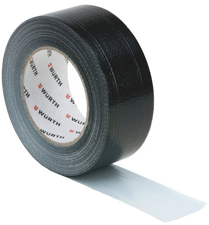 Würth Lepicí páska z polyesterové tkaniny, černá, 50 m × 50 mm