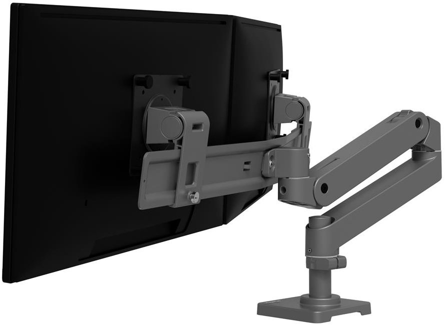 ERGOTRON LX Pro Desk Dual Direct Arm, stolné rameno pre 2 monitory, sivé