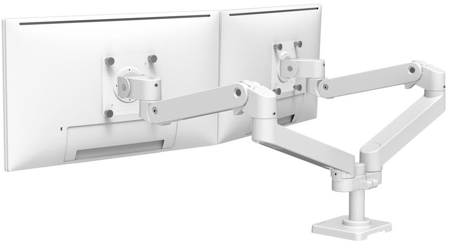 ERGOTRON LX Pro Dual Side-by-Side Arm, stolný dvojramenný držiak pre 2 monitory, biely