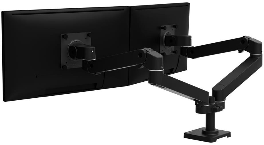 ERGOTRON LX Pro Dual Side-by-Side Arm, stolný dvojramenný držiak pre 2 monitory, čierny
