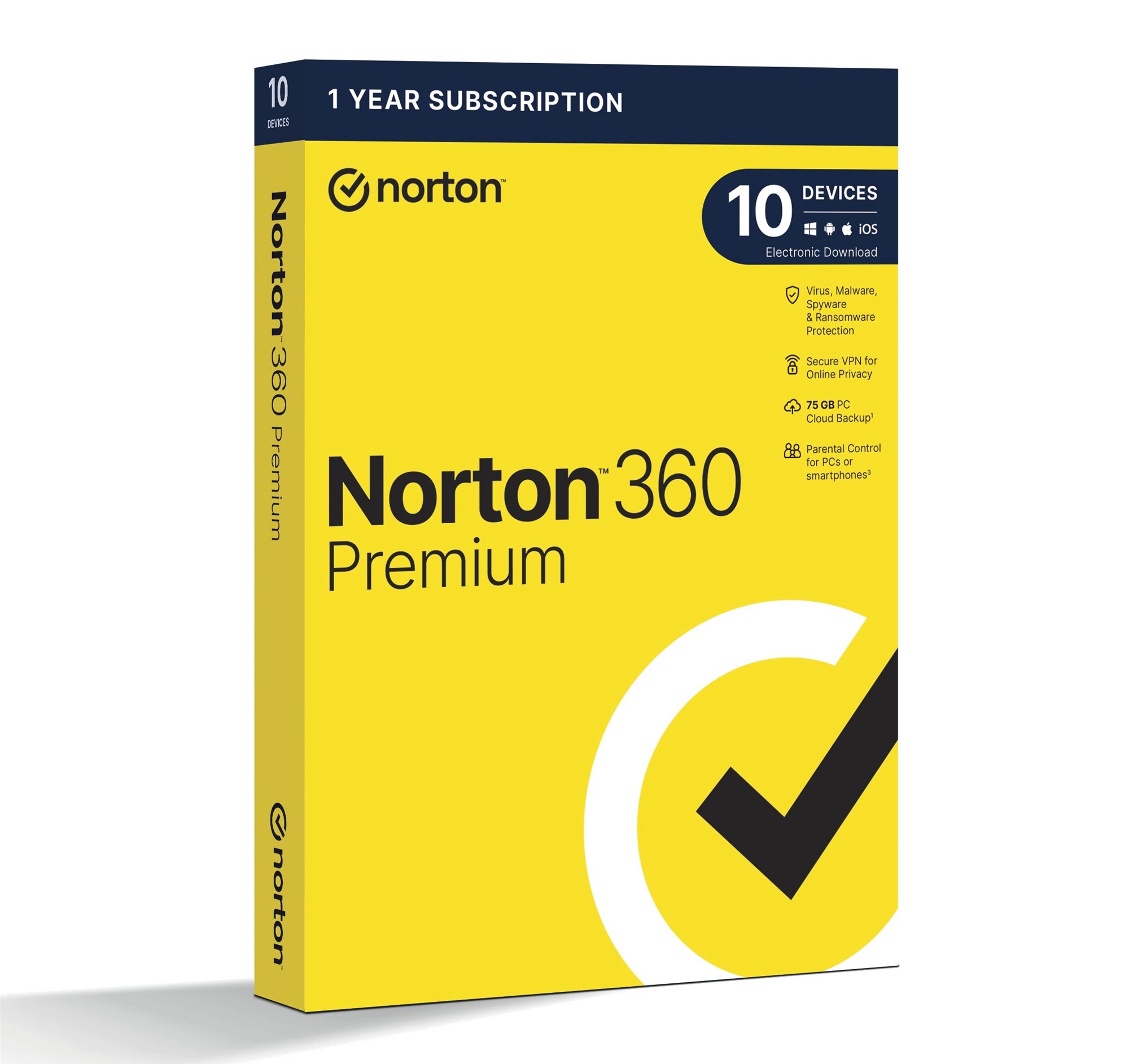 Norton 360 Premium 75GB, 1 používateľ, 10 zariadení, 12 mesiacov (elektronická licencia)