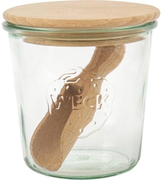 Weck Dóza na potraviny s drevenou lopatkou 0,5 l