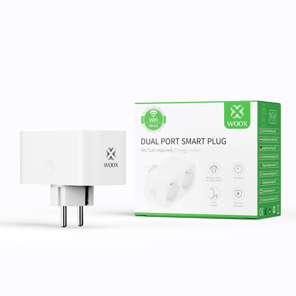 Woox R6153 WiFi Smart dvojzásuvka so sledovaním spotreby