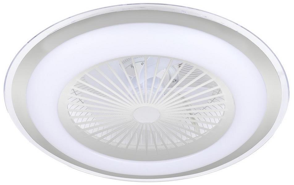 Brilagi Ronda led/48 W/230 V, stmievateľné s ventilátorom, strieborné + DO