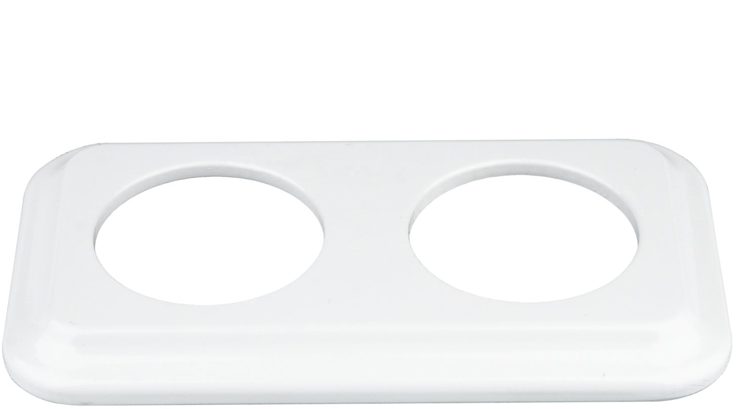 X-Site Retro rámeček duo keramika 2 × A100mm hranatý bílý