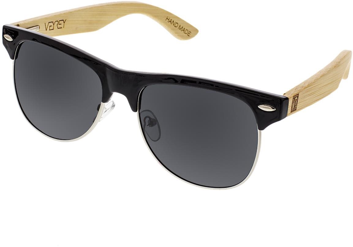 VeyRey Slnečné okuliare polarizačné polorámové Hyalos čierne sklá