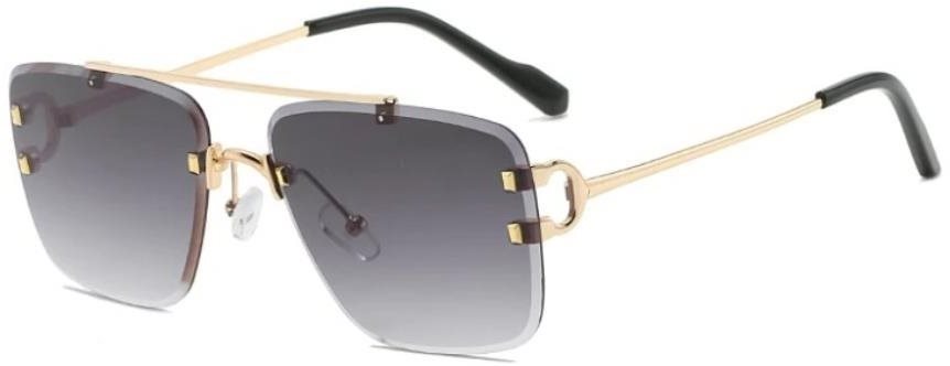 VeyRey Slnečné okuliare hranaté Lemens čierne sklá