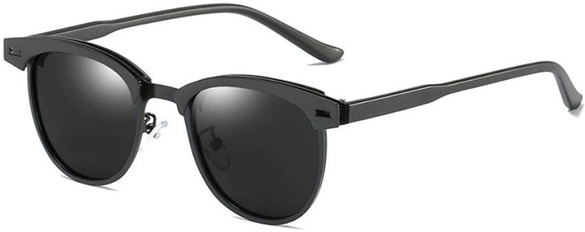 VeyRey Slnečné okuliare polorámové Bisegni polarizačné čierne