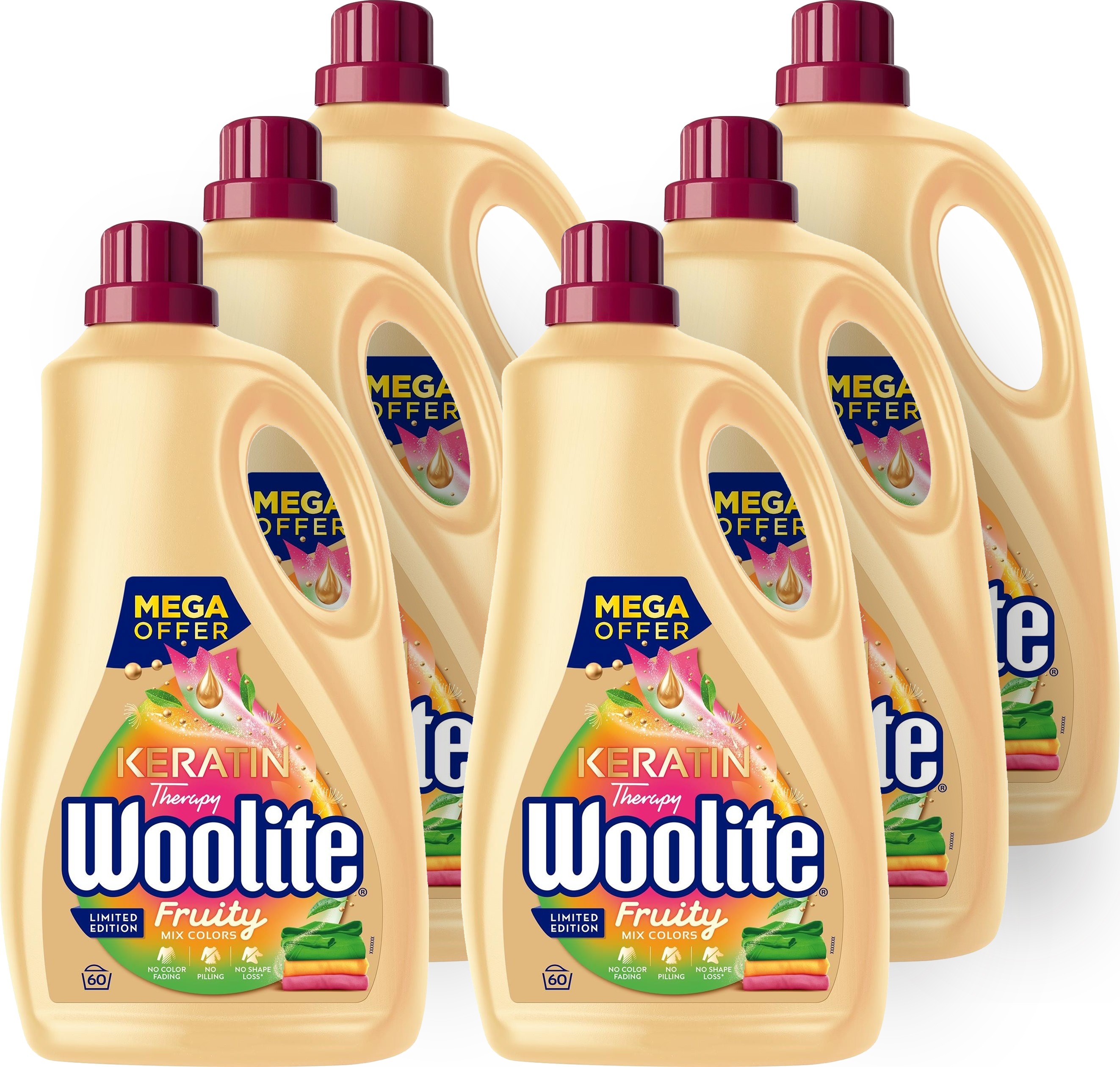 WOOLITE Fruity Color 3× 3,6 l (3× 60 praní)