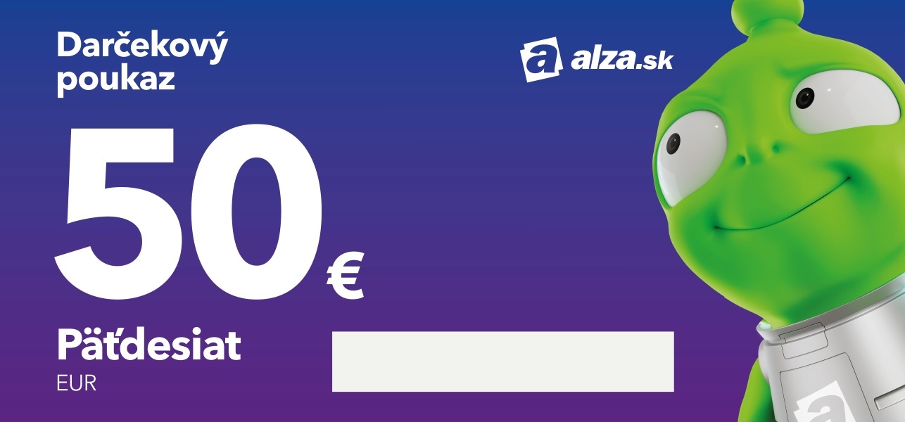 Darčekový poukaz Alza.sk na nákup tovaru v hodnote 50 €