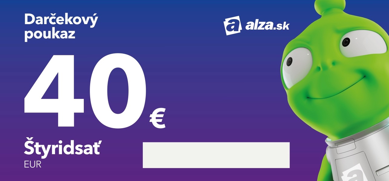 Elektronický darčekový poukaz Alza.sk na nákup tovaru v hodnote 40 €