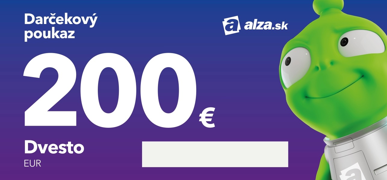 Elektronický darčekový poukaz Alza.sk na nákup tovaru v hodnote 200 €