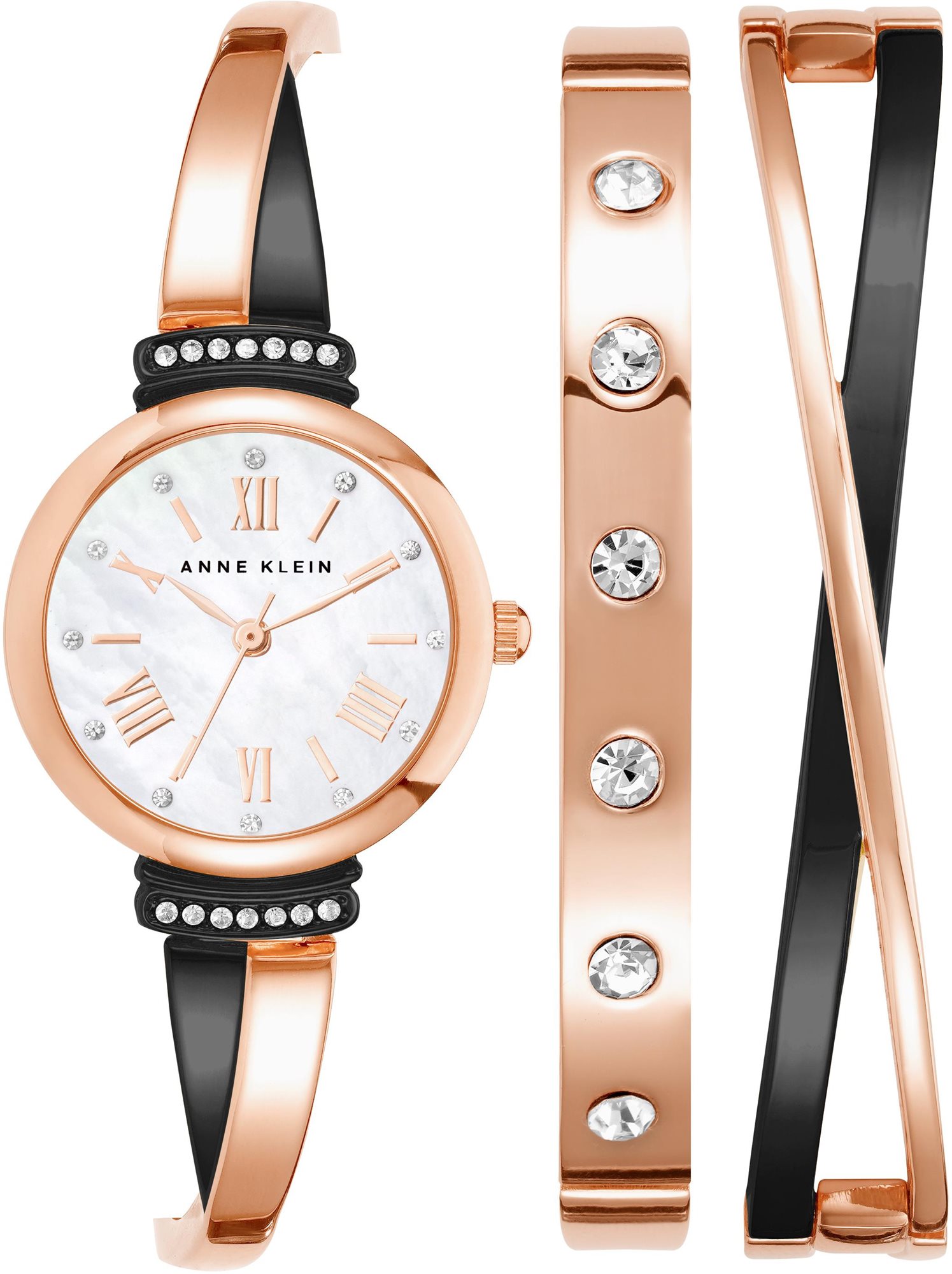 Anne Klein sada hodiniek a náramkov AK/2245GYST