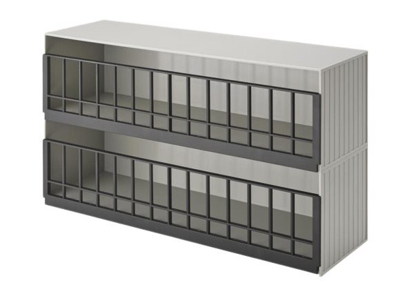 Yamazaki Úložný box na hračky Tower 5808, sivý