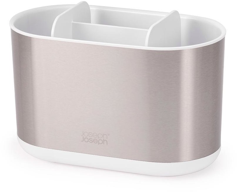JOSEPH JOSEPH Duo Steel Caddy 70606 Stojanček na kefky veľký, nehrdzavejúca oceľ/biely