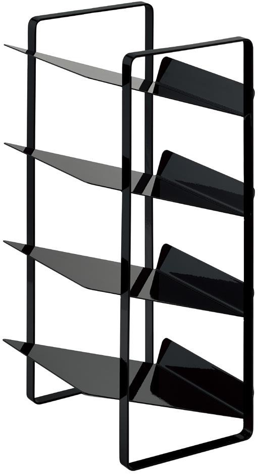 YAMAZAKI Organizér na fľaše do kuchynskej skrinky Tower 4305, kov, v. 40 cm, čierny