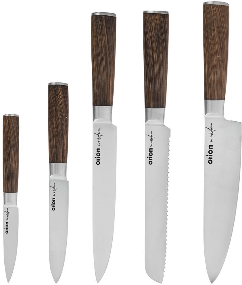 Orion NÔŽ KUCHYNSKÝ NEREZ WOODEN SÚPRAVA 5 KUSOV