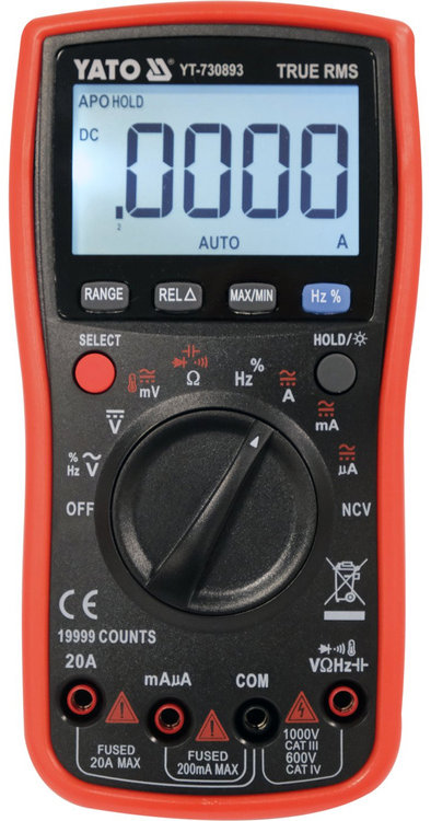 YATO Multimeter digitálny True RMS, LCD YT-730893