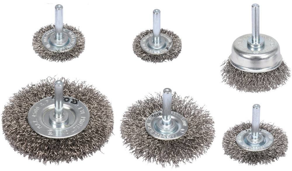 YATO Kefy drôtené s nadstavcom do vŕtačky INOX sada 6 ks YT-47593