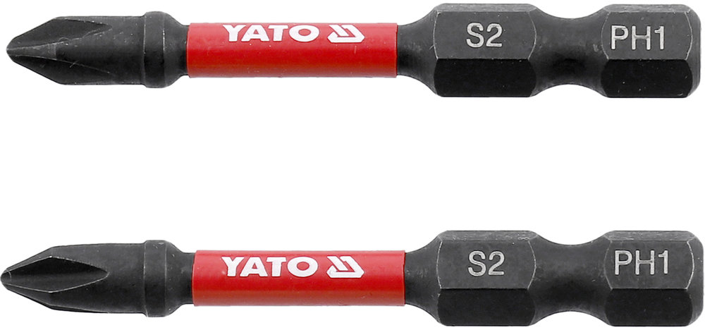 YATO Rázové bity 1/4" × 50 mm PH1 2 ks YT-78040