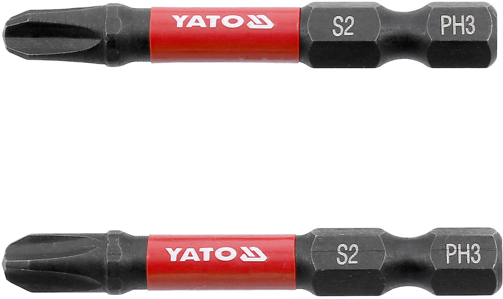 YATO Rázové bity 1/4" × 50 mm PH3 2 ks YT-78042