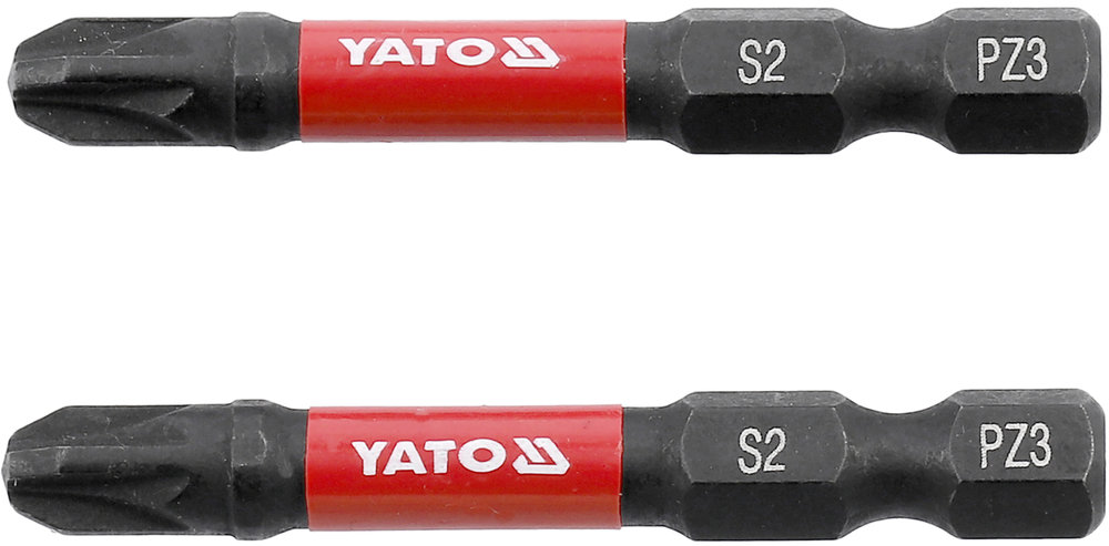 YATO Rázové bity 1/4" × 50 mm PZ3 2 ks YT-78045