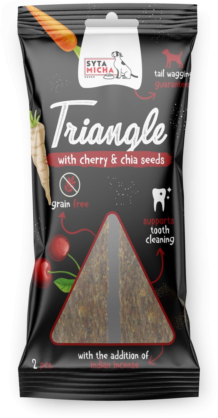 Syta micha – Trojuholník Koza s čerešňou a chia semienkami