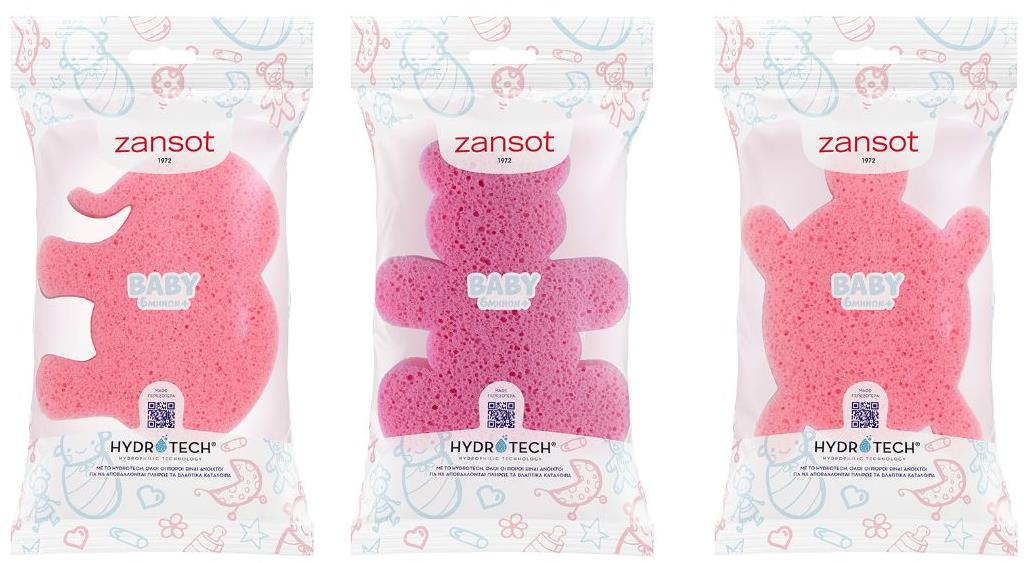 ZANSOT grécka hypoalergénna detská huba 3 ks ružová