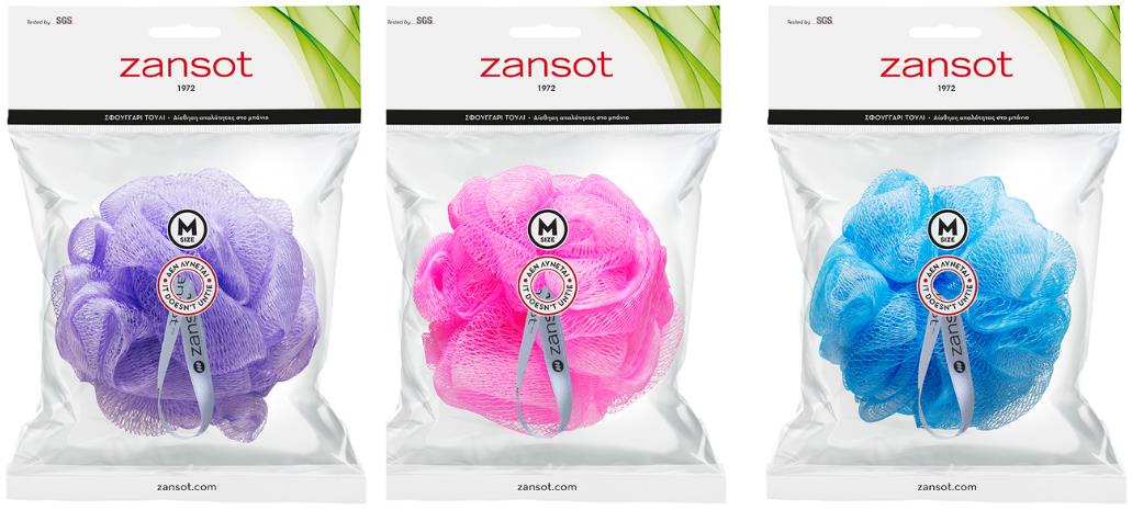 Zansot 3× Stredne veľká sieťovaná huba, viacfarebná