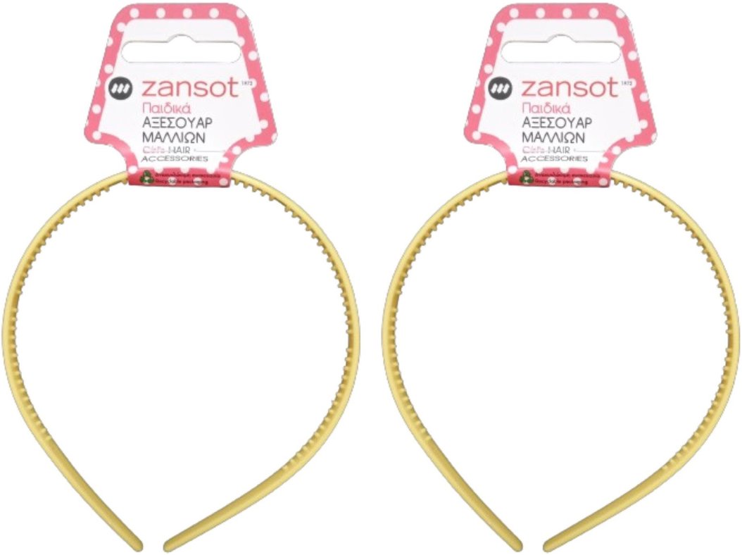 ZANSOT Detská plastová čelenka do vlasov, žltá