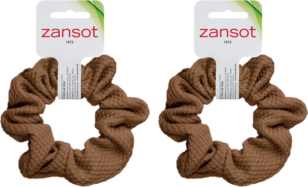 Zansot Scrunchie 2 ks, hnedá