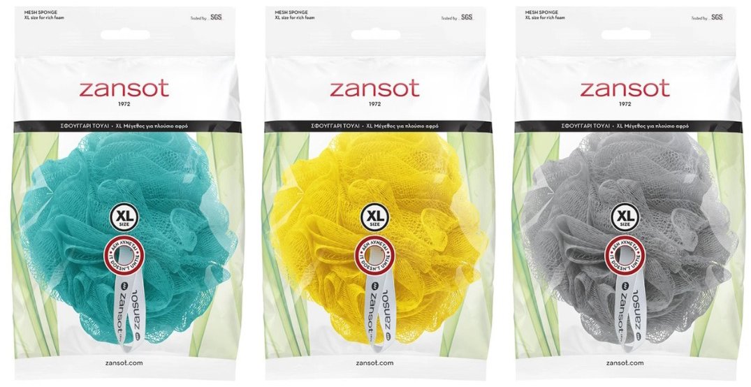 Zansot 3× Extra veľká sieťovaná špongia, viacfarebná 1