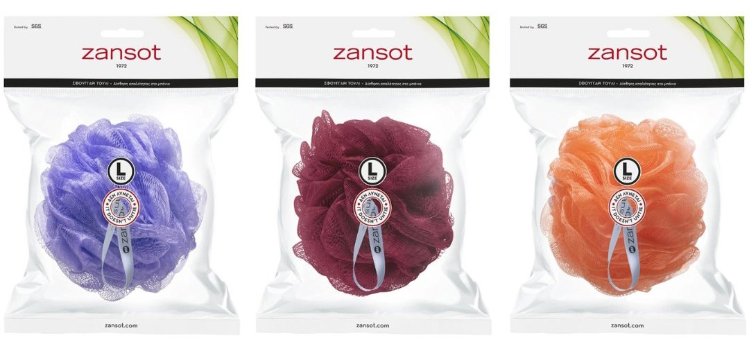Zansot 3× Veľká sieťovaná špongia, viacfarebná 1
