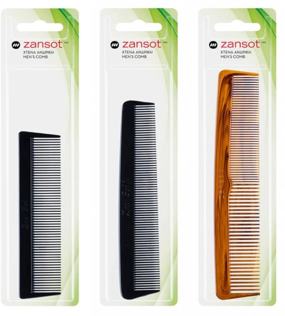 ZANSOT Sada pánskych hrebeňov 12 cm + 14 cm + 16,5 cm